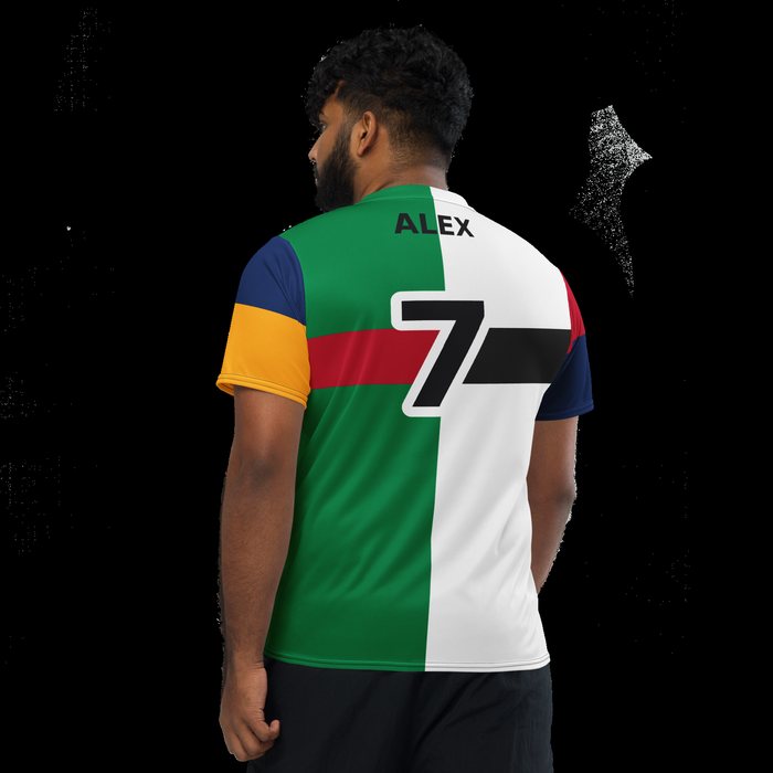 Baseball-style jersey, back