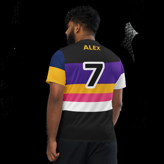 Hockey-style jersey, back